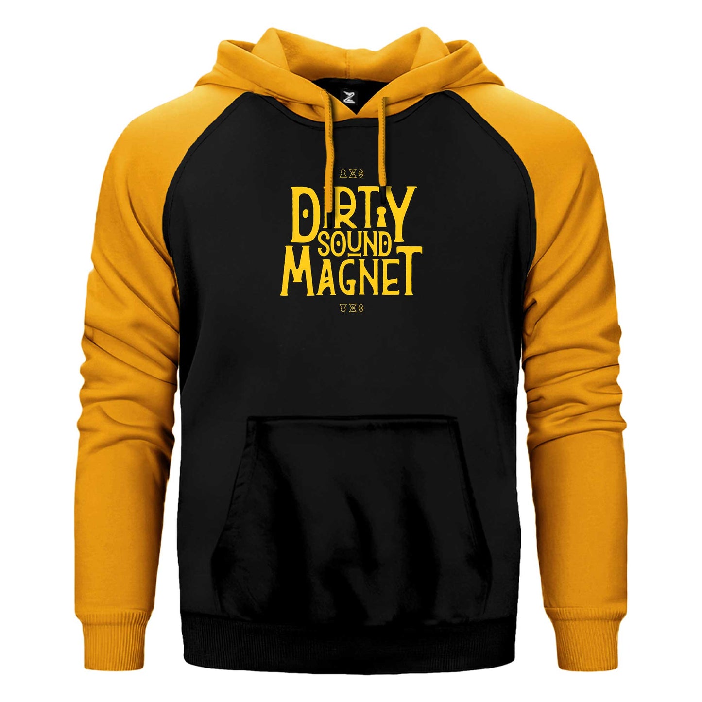Dirty Sound Magnet Text Çift Renk Reglan Kol Sweatshirt / Hoodie