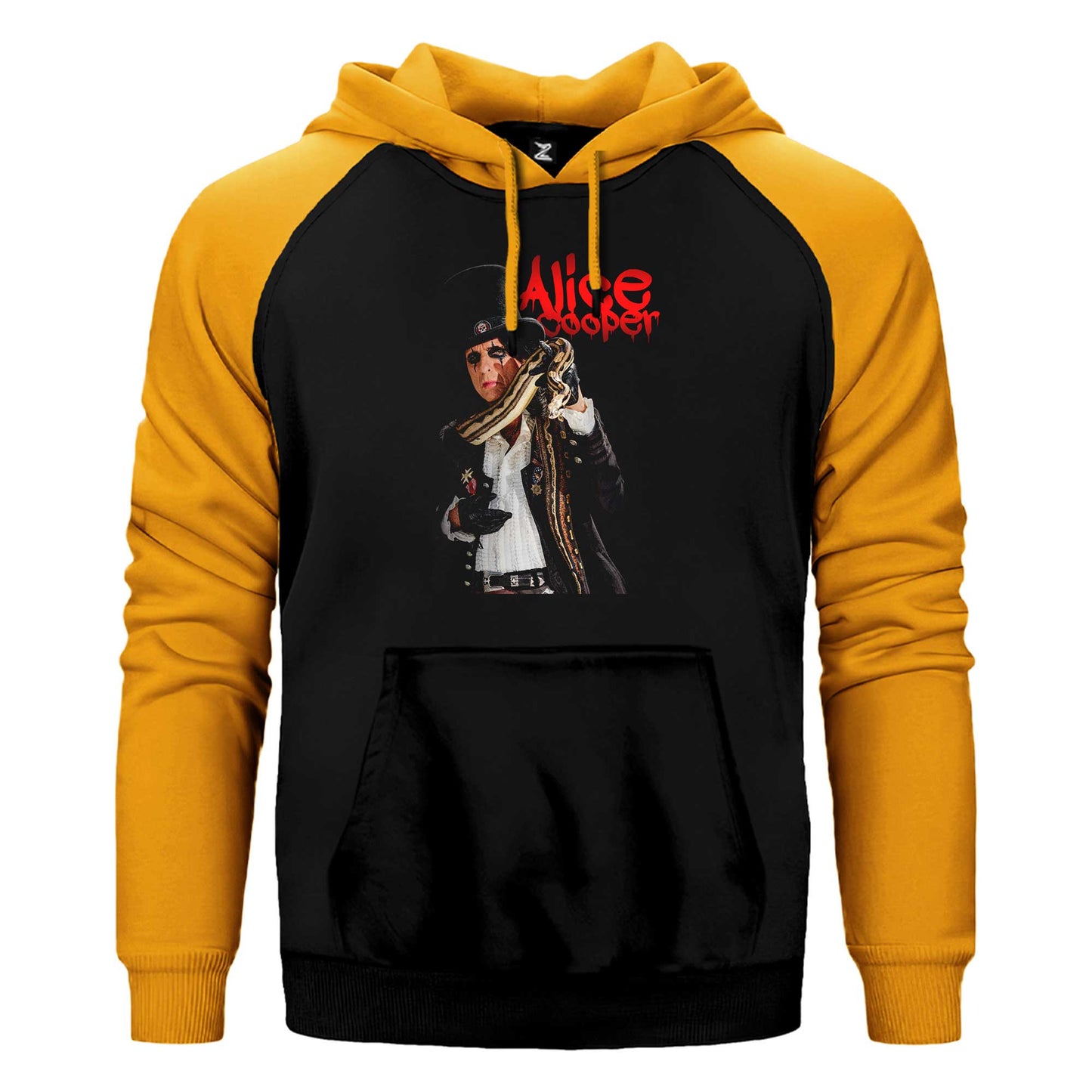 Alice Cooper Snake Çift Renk Reglan Kol Sweatshirt / Hoodie