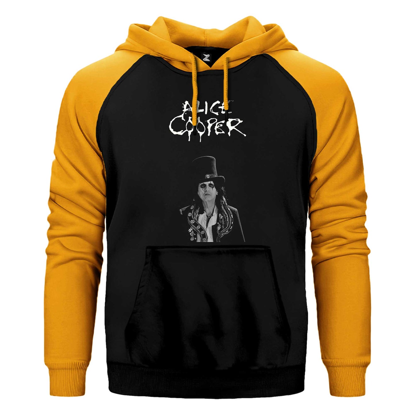 Alice Cooper Face Çift Renk Reglan Kol Sweatshirt / Hoodie