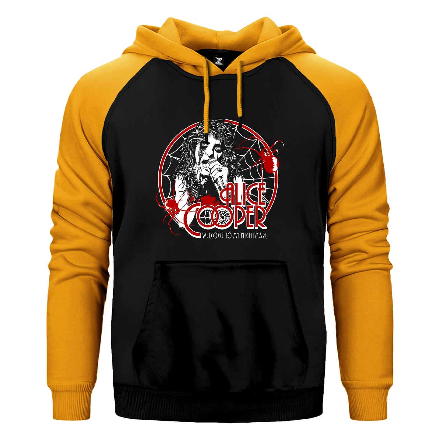 Alice Cooper Welcome To My Nightmare Red Çift Renk / Parçalı Reglan Kol Sweatshirt