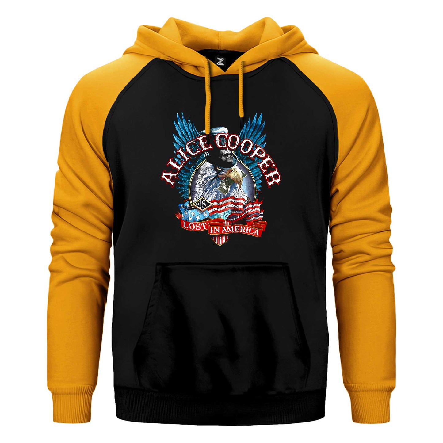 Alice Cooper Lost In America Çift Renk / Parçalı Reglan Kol Sweatshirt