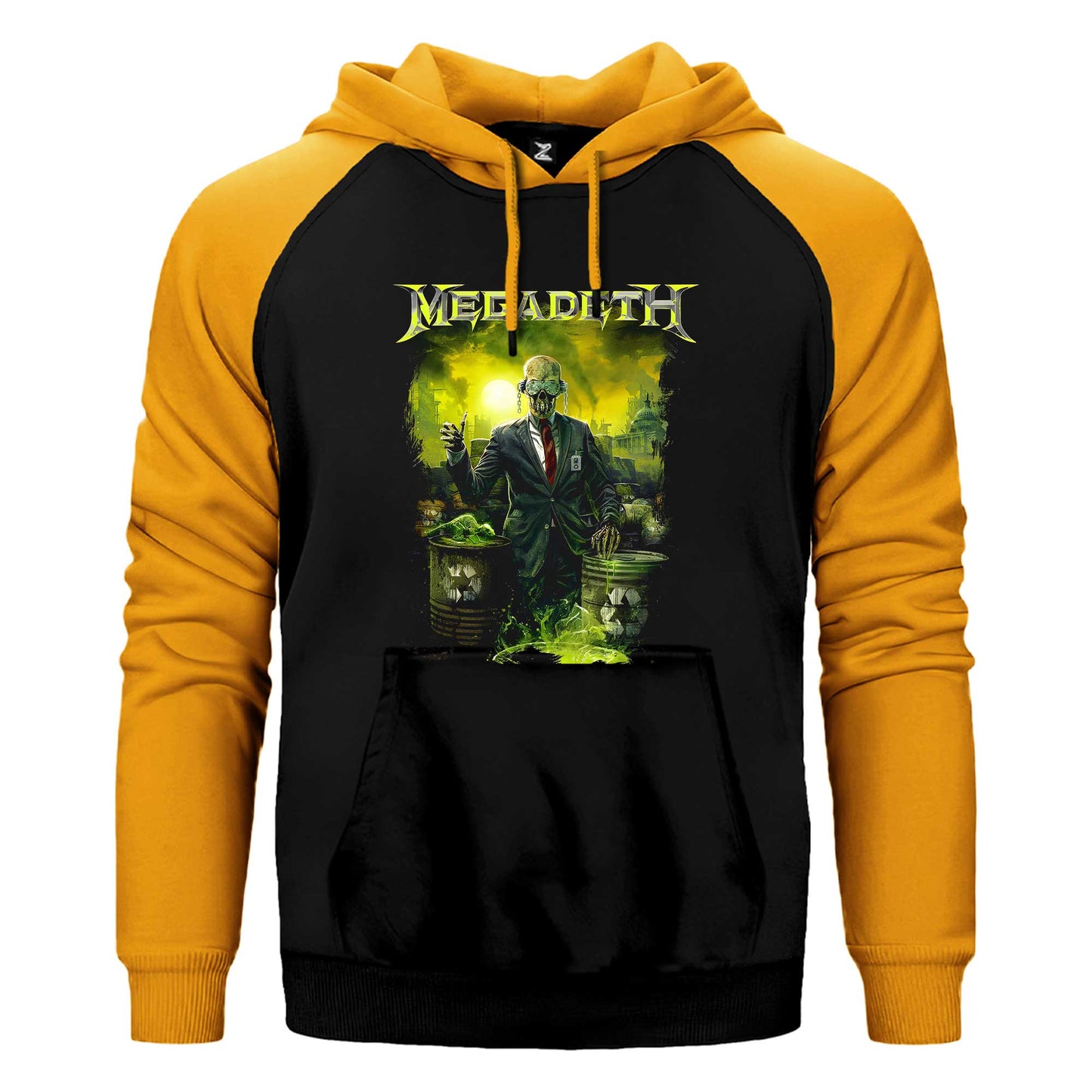 Megadeth Waste Profit Çift Renk / Parçalı Reglan Kol Sweatshirt