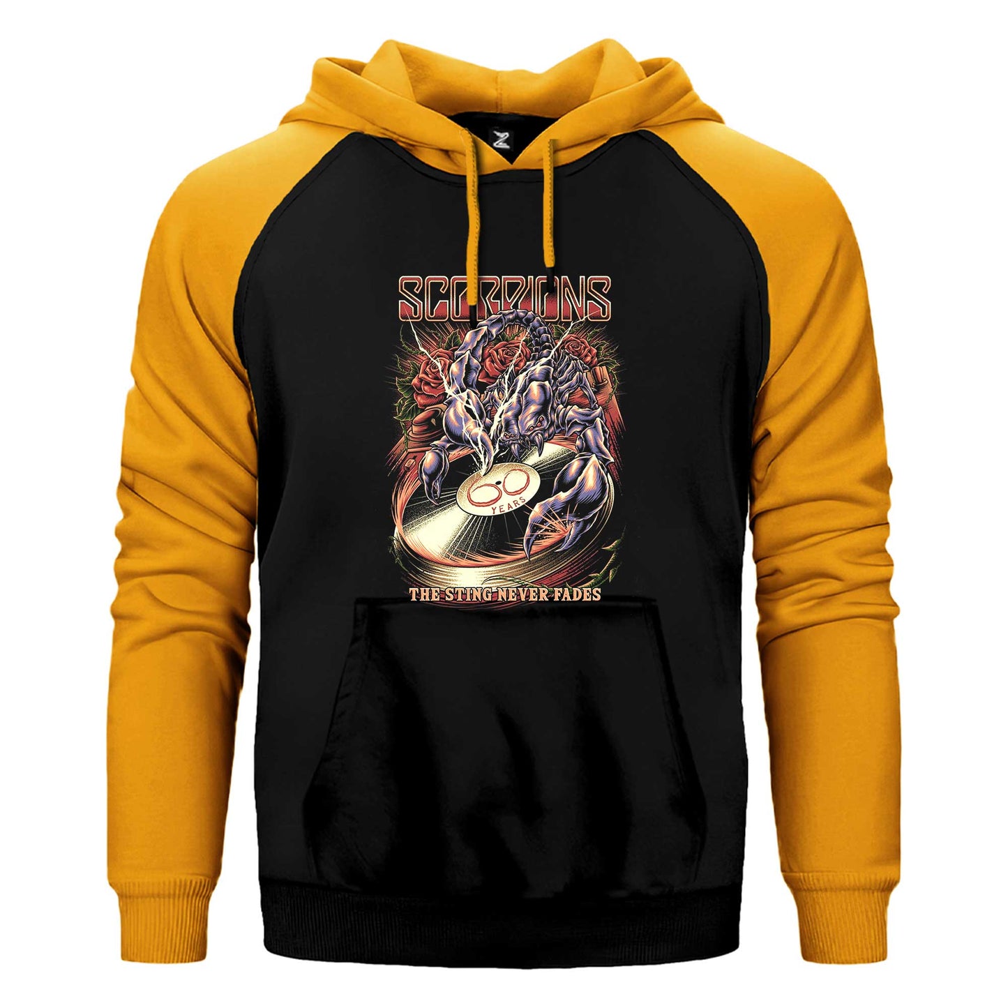 Scorpions The Sting Never Fades Çift Renk / Parçalı Reglan Kol Sweatshirt