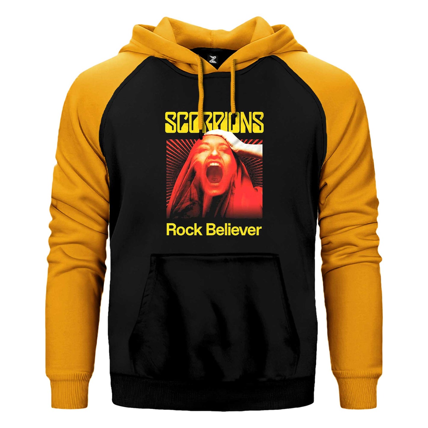 Scorpions Rock Believer Çift Renk / Parçalı Reglan Kol Sweatshirt