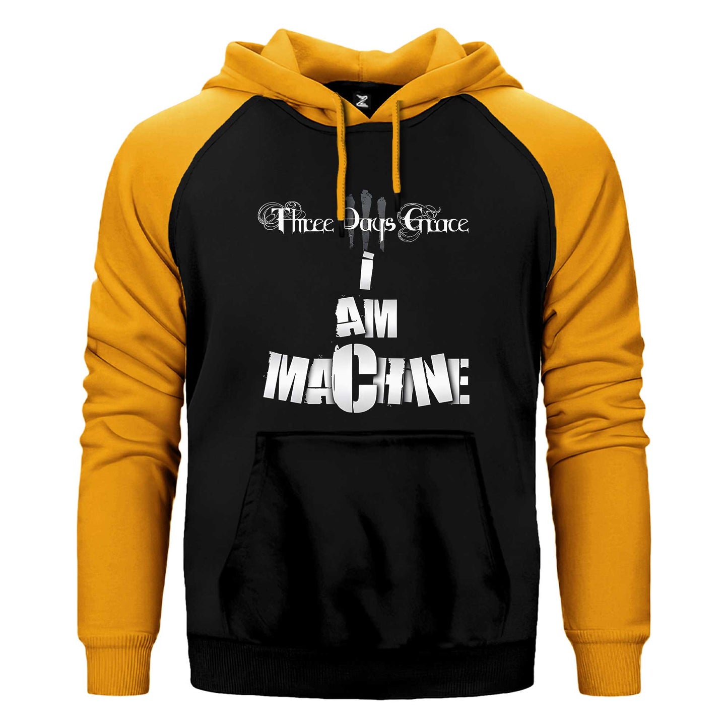Three Days Grace I AM MACHINE Çift Renk / Parçalı Reglan Kol Sweatshirt