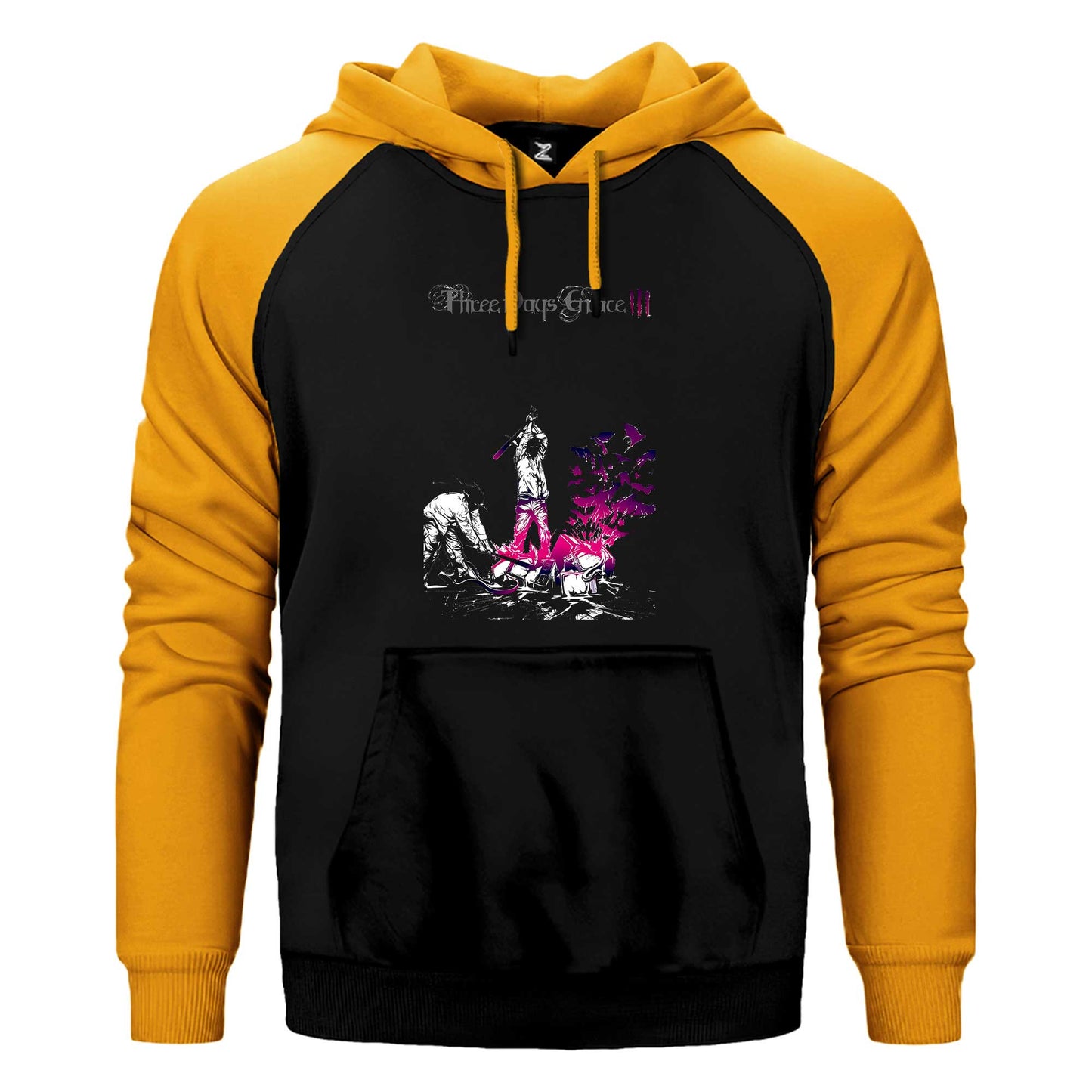 Three Days Grace Life Starts Now Çift Renk / Parçalı Reglan Kol Sweatshirt