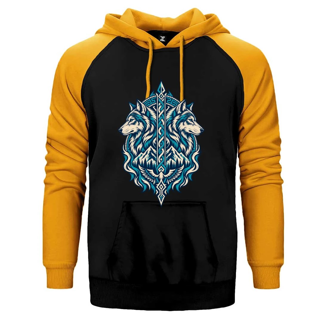 Gözcü Bozkurtlar Çift Renk Reglan Kol Sweatshirt / Hoodie