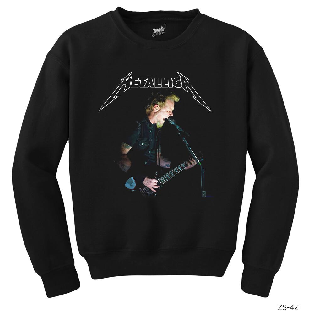 İndirimli Metallica James Hetfield Guitar 2 Siyah Sweatshirt