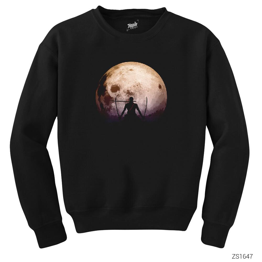 İndirimli One Piece Santoryu Siyah Sweatshirt