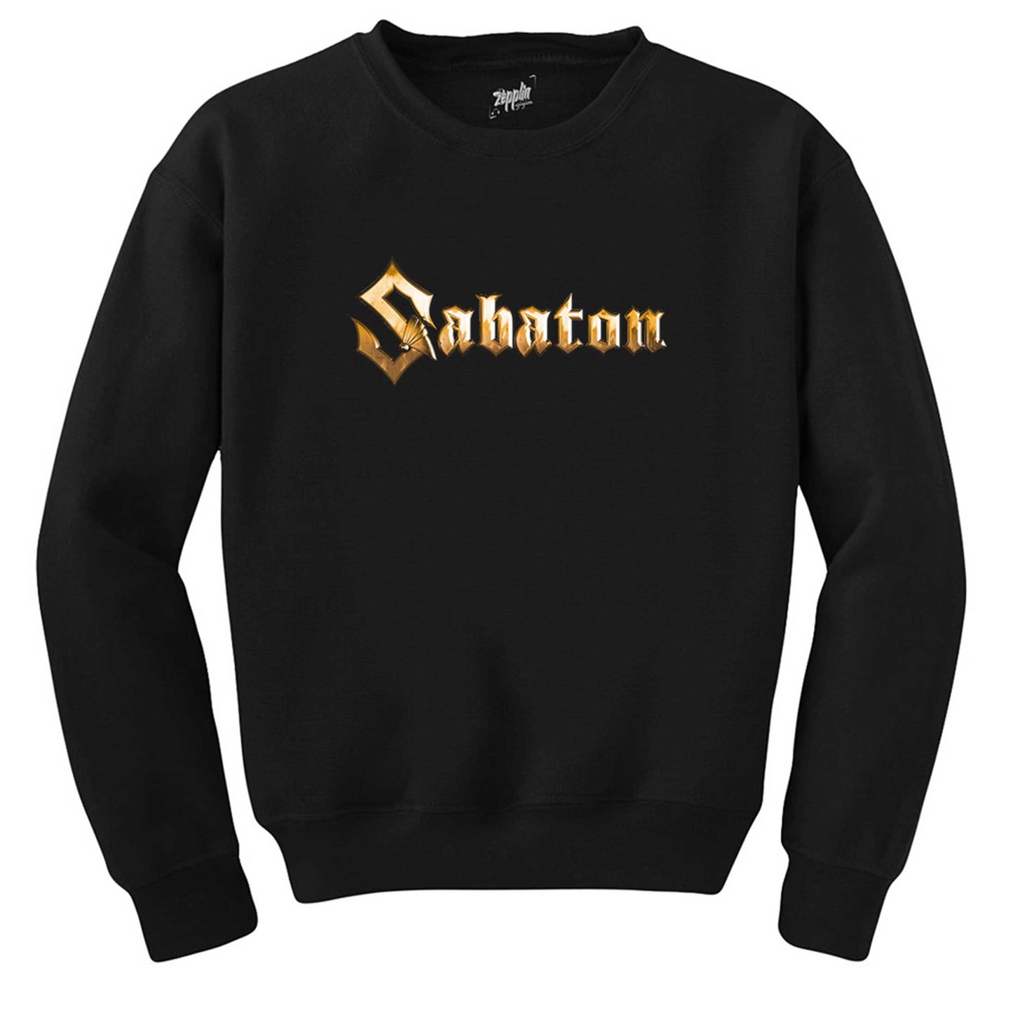 İndirimli Sabaton Logo Gold Siyah Sweatshirt