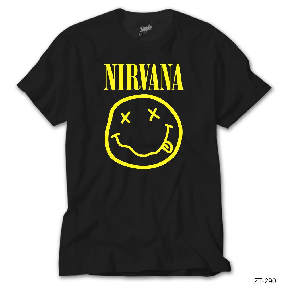 İndirimli Nirvana Logo Siyah Tişört