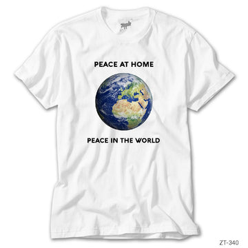 Evde Barış Dünyada Barış Beyaz Tişört