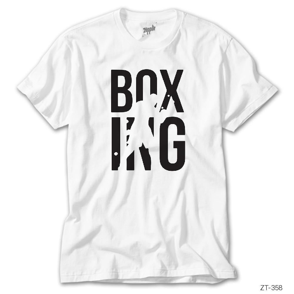 İndirimli Boxing Logo Beyaz Tişört