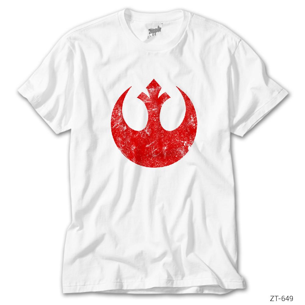 İndirimli Star Wars Rebel Alliance Logo Beyaz Tişört