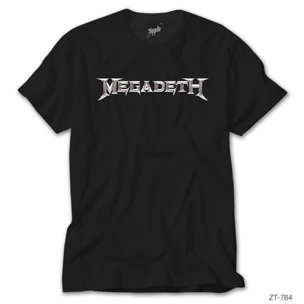 İndirimli Megadeth Logo Siyah Tişört