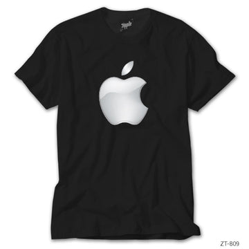 Apple Logo 3d Siyah Tişört