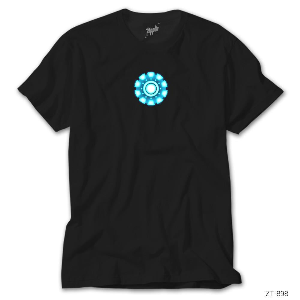 İndirimli Iron Man Arc Reactor Circled Siyah Tişört