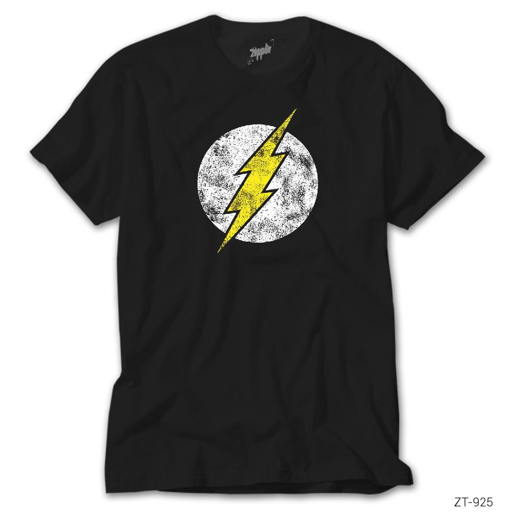 İndirimli Flash Logo 2 Siyah Tişört