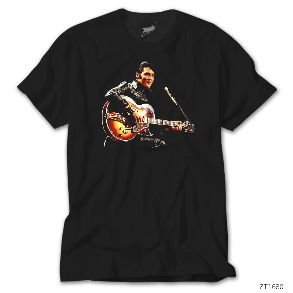 İndirimli Elvis Presley Siyah Tişört