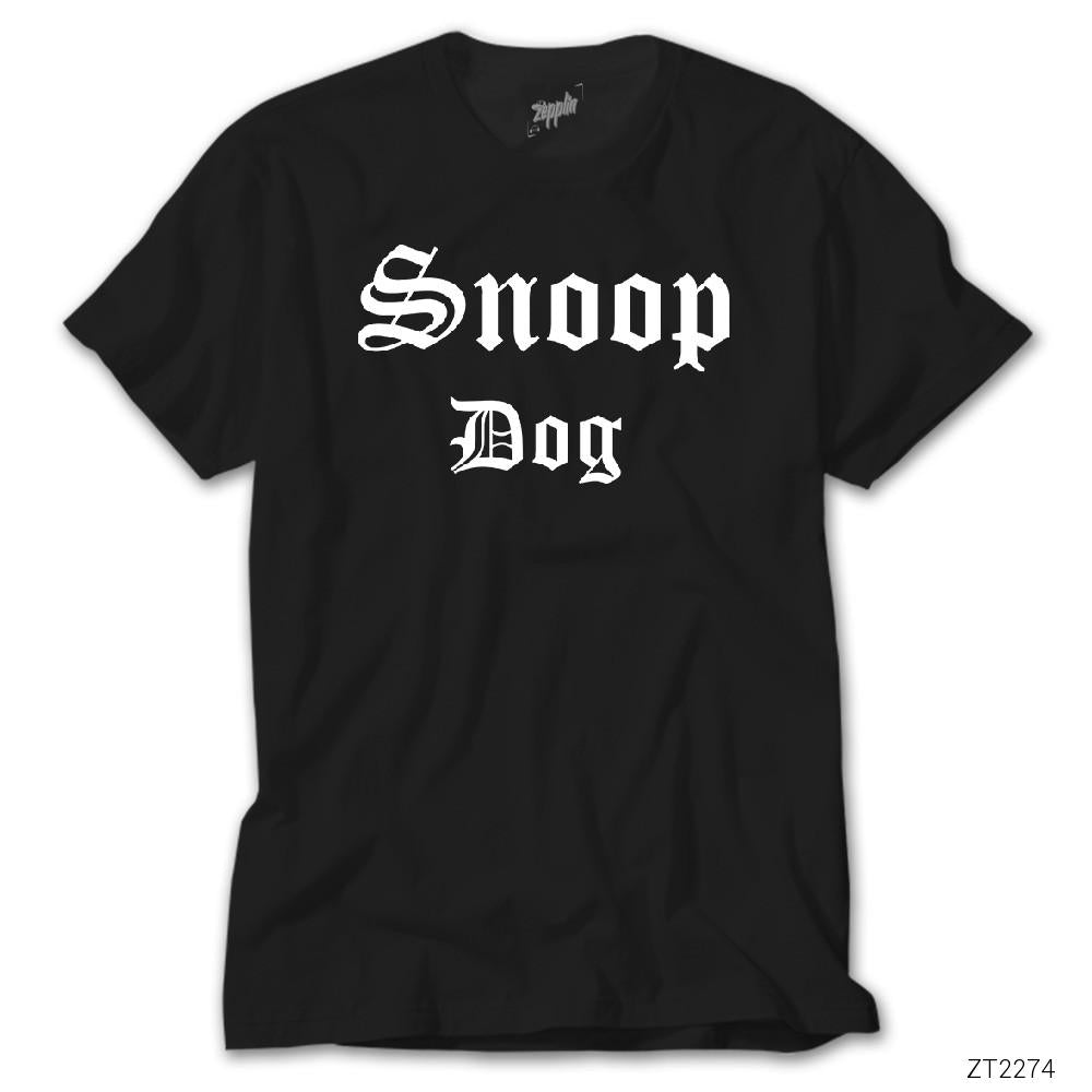 Snoop Dogg Text Siyah Tişört