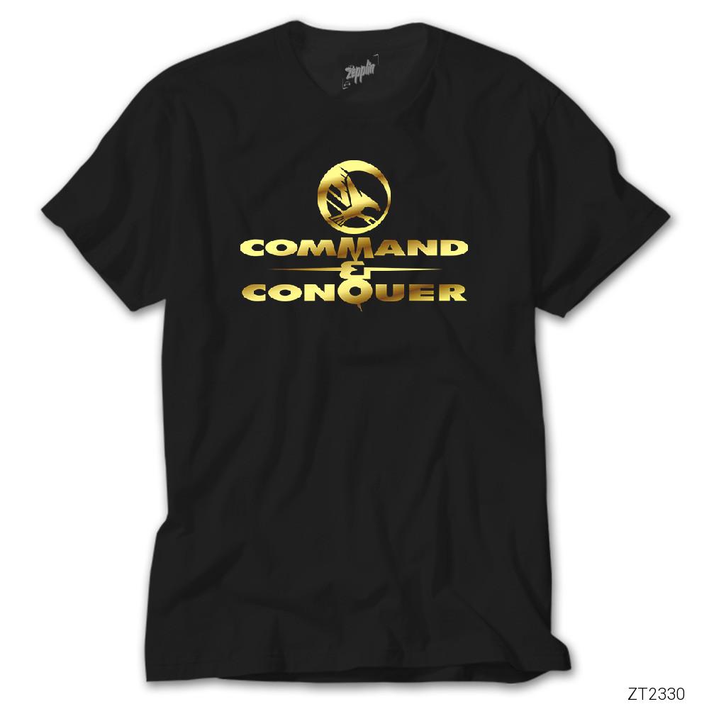 İndirimli Command Conquer Logo Siyah Tişört