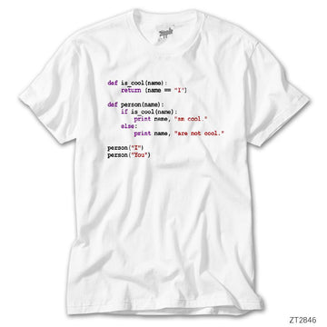 Python Language Beyaz Tişört