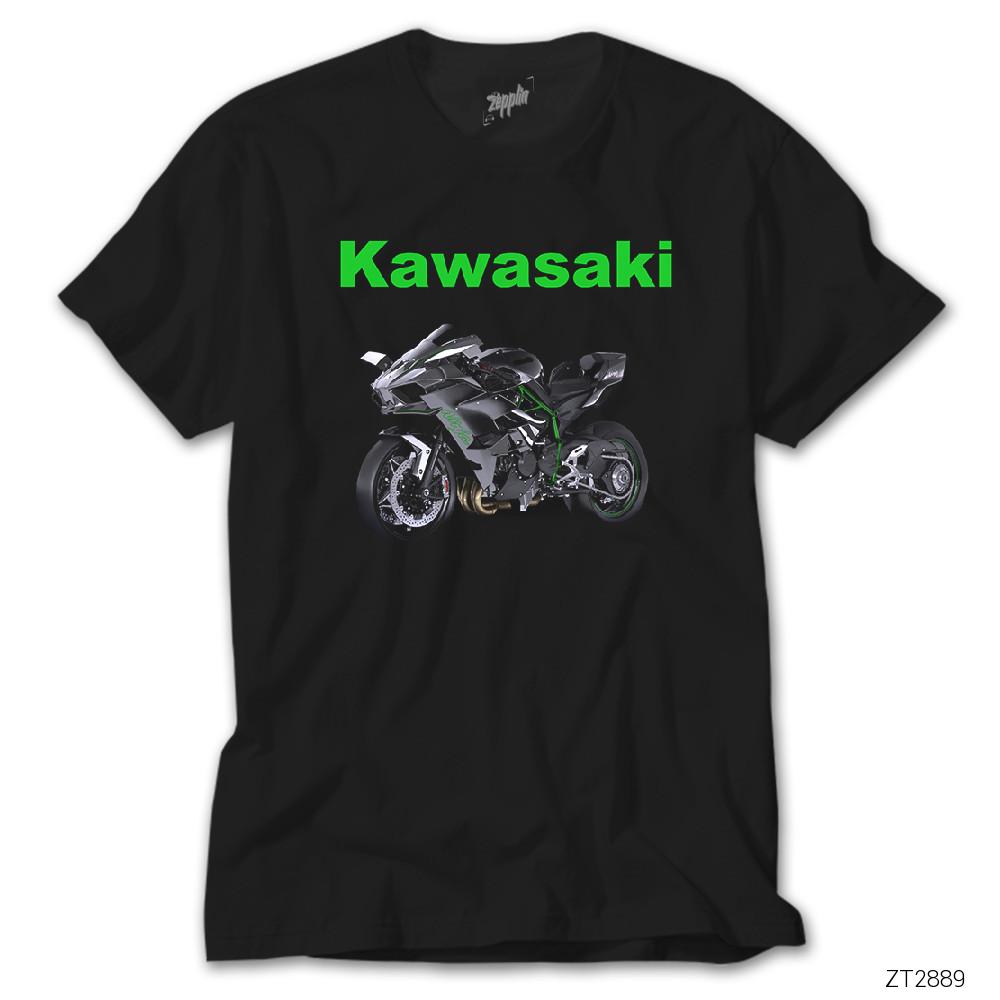 Kawasaki H2R Siyah Tişört | Zepplin Giyim – Zepplingiyim