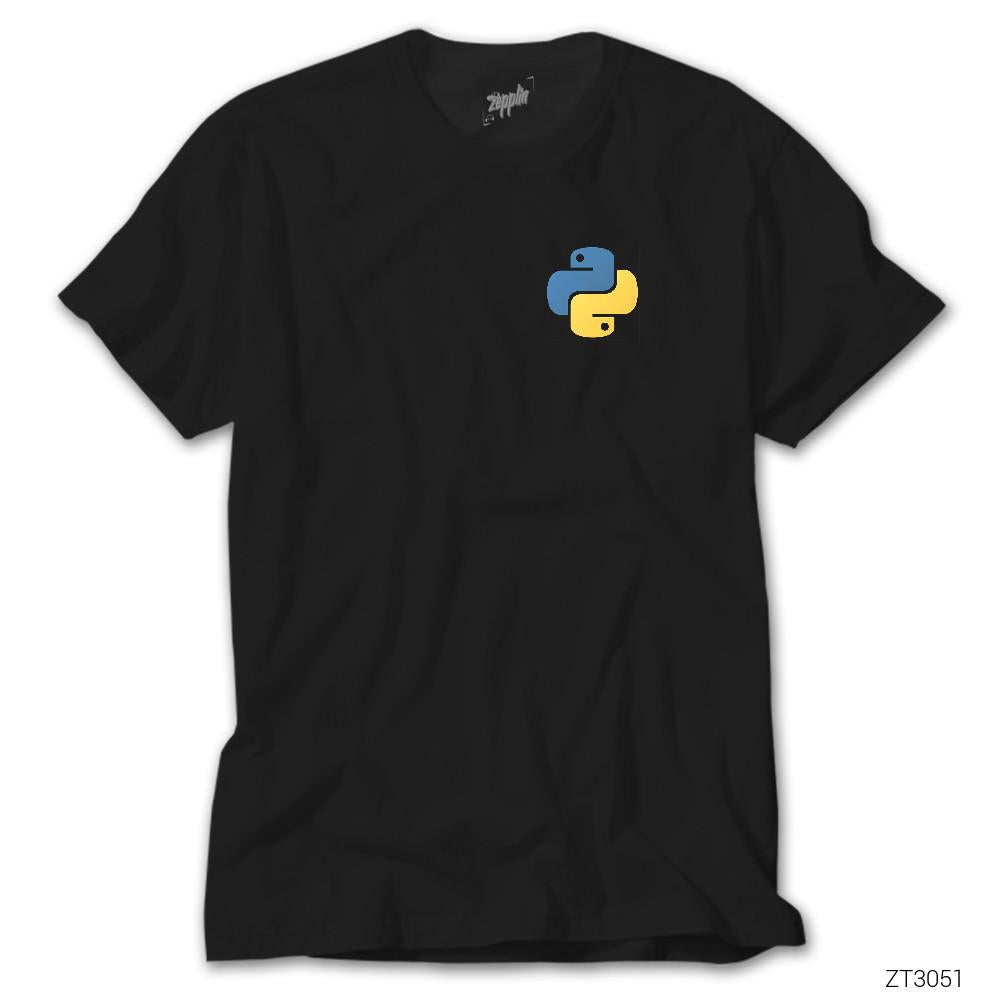 Python Yazılımcı Siyah Tişört