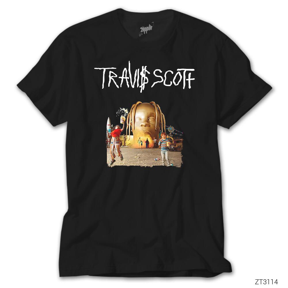 Travis Scott Siyah Tişört