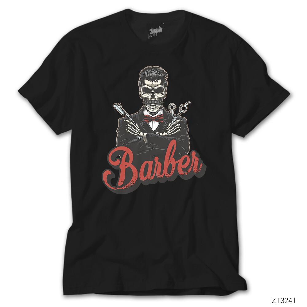 Barber Skull Siyah Tişört