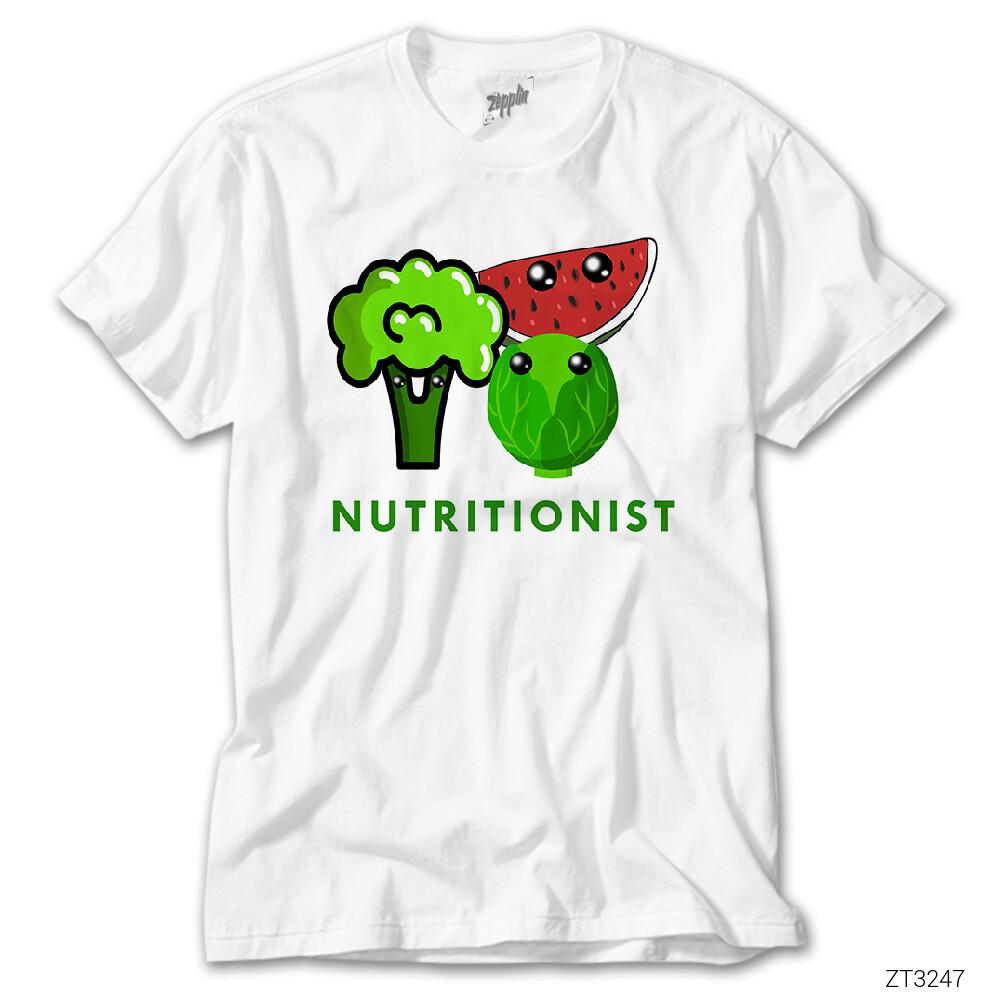 Diyetisyen Nutritionist Beyaz Tişört