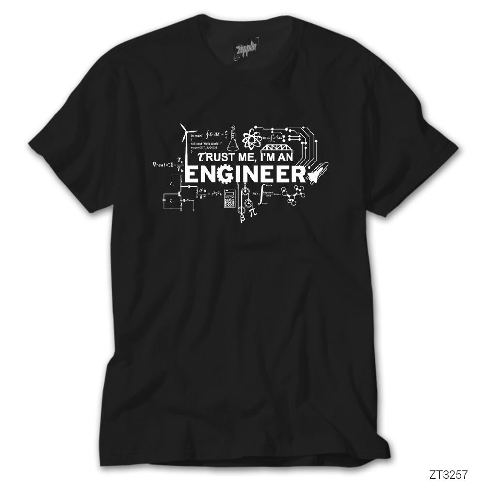 Mühendis Trust Me Siyah Tişört