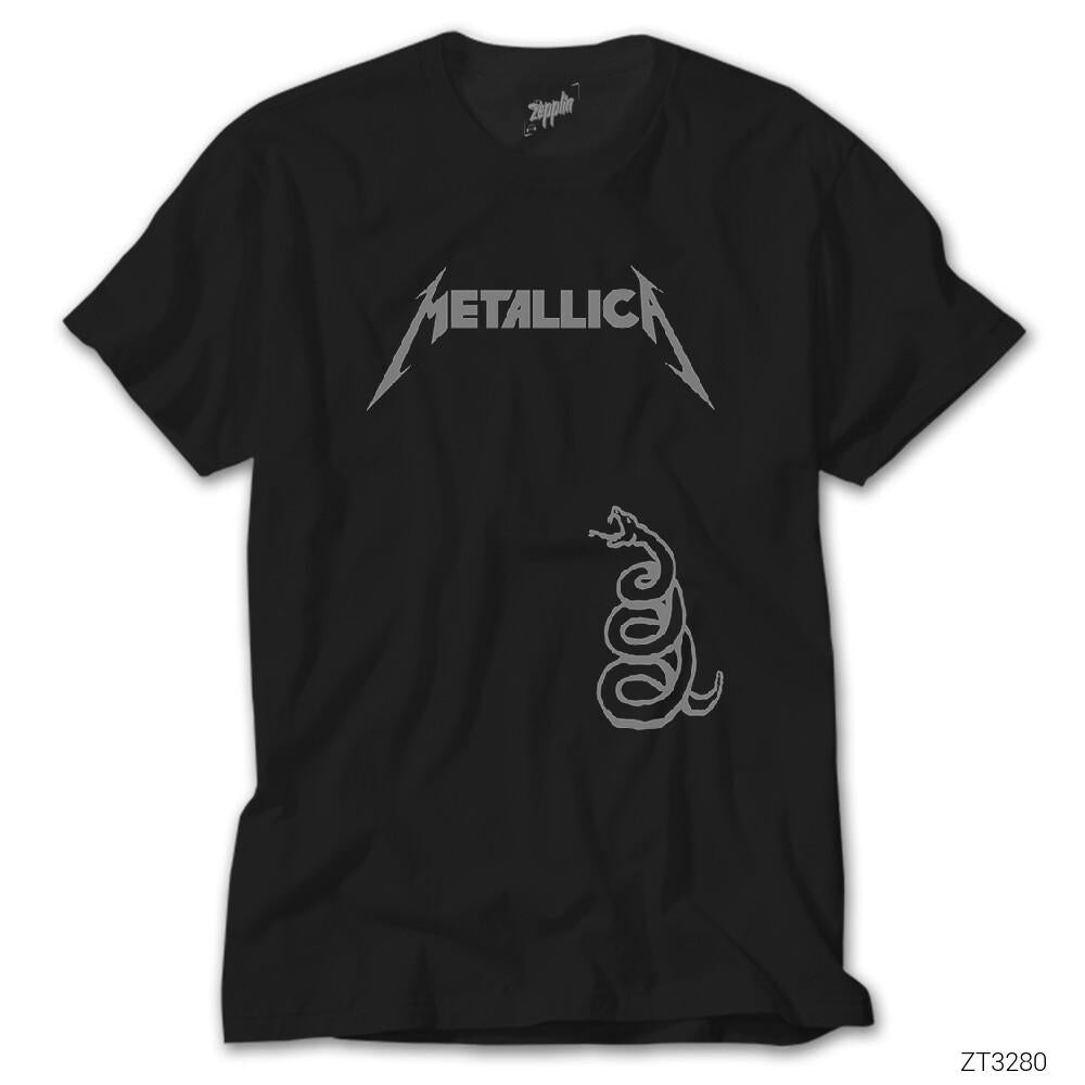 İndirimli Metallica Snake Siyah Tişört