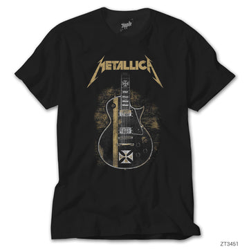 Metallica Guitar Cross Siyah Tişört