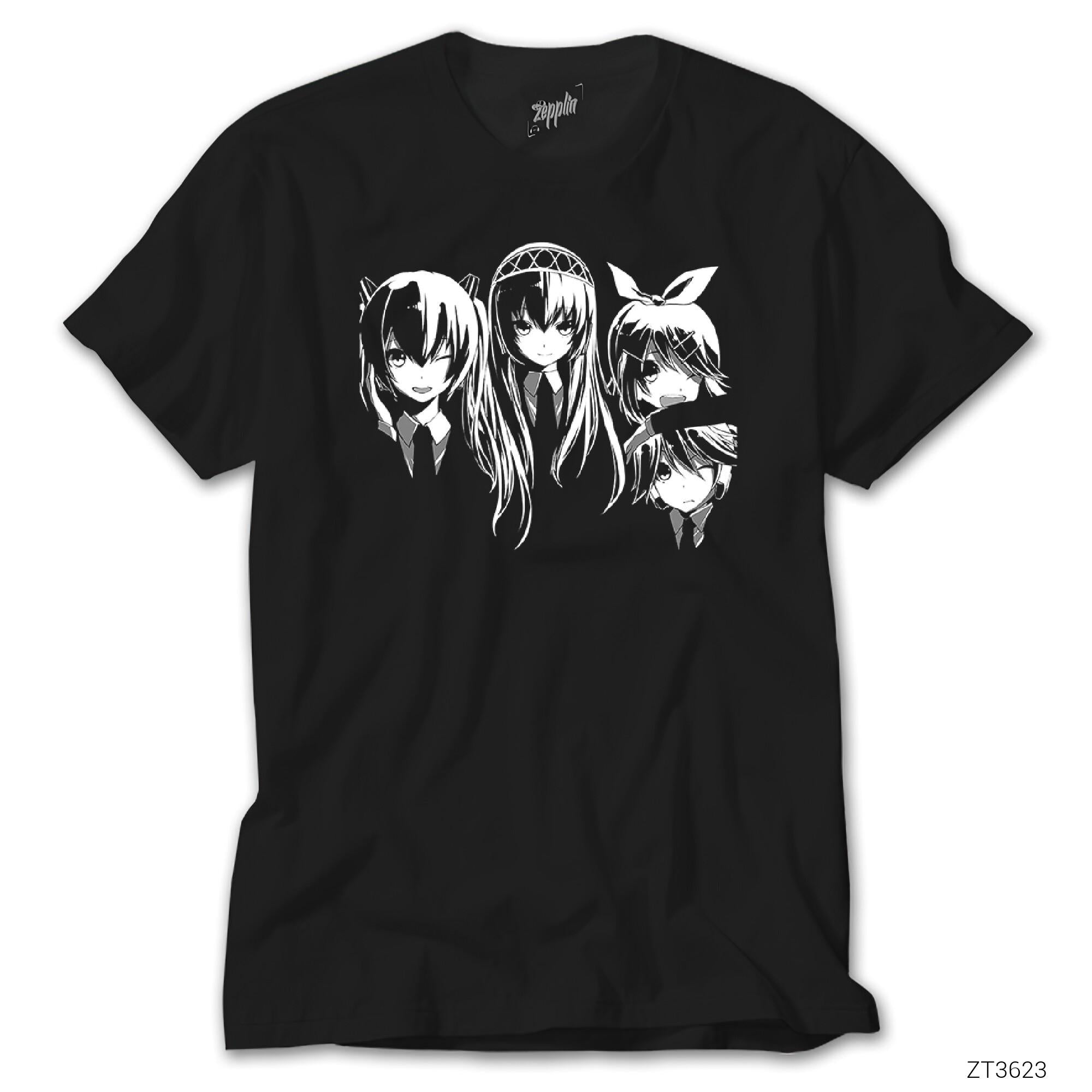 Vocaloid Team Siyah Tişört