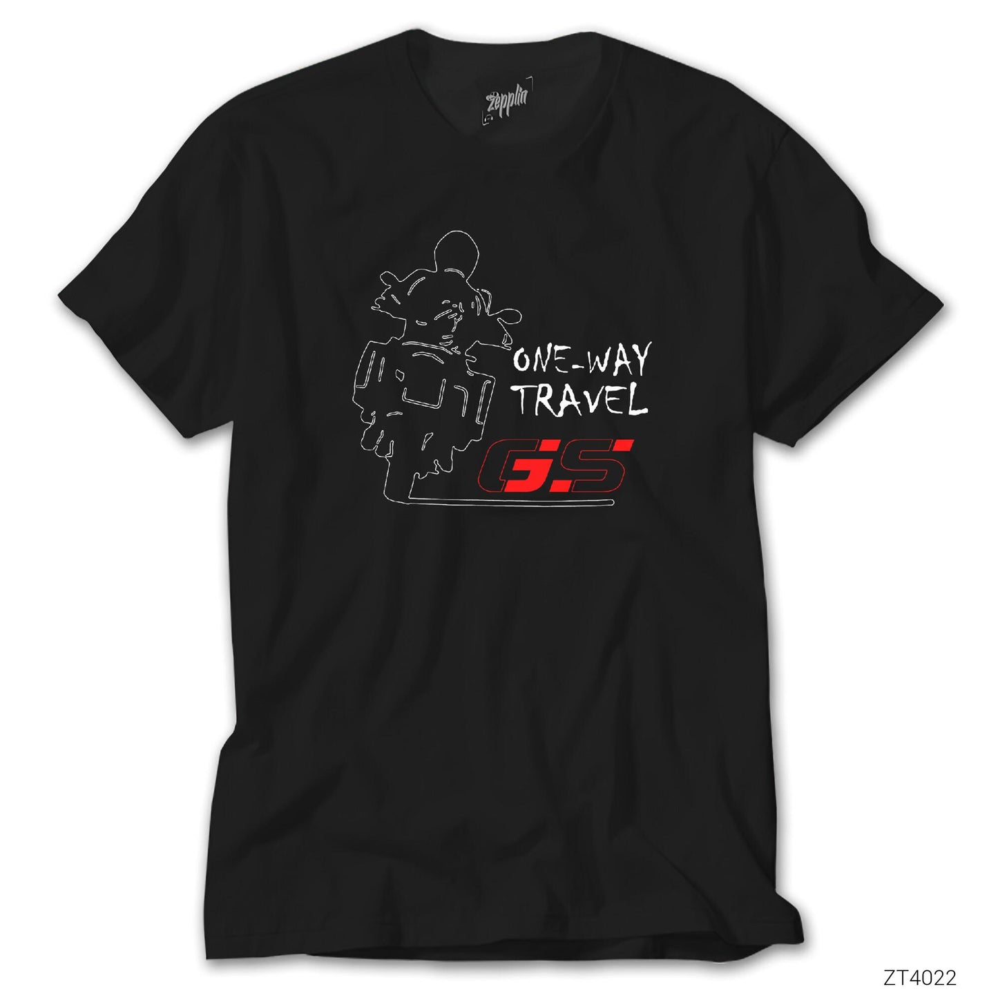 İndirimli BMW GS 1200 One Way Travel Siyah Tişört