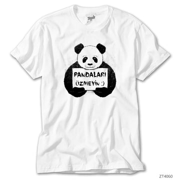 Pandaları Üzmeyin Beyaz Tişört