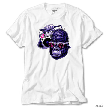 Gorilla Hiphop Beyaz Tişört