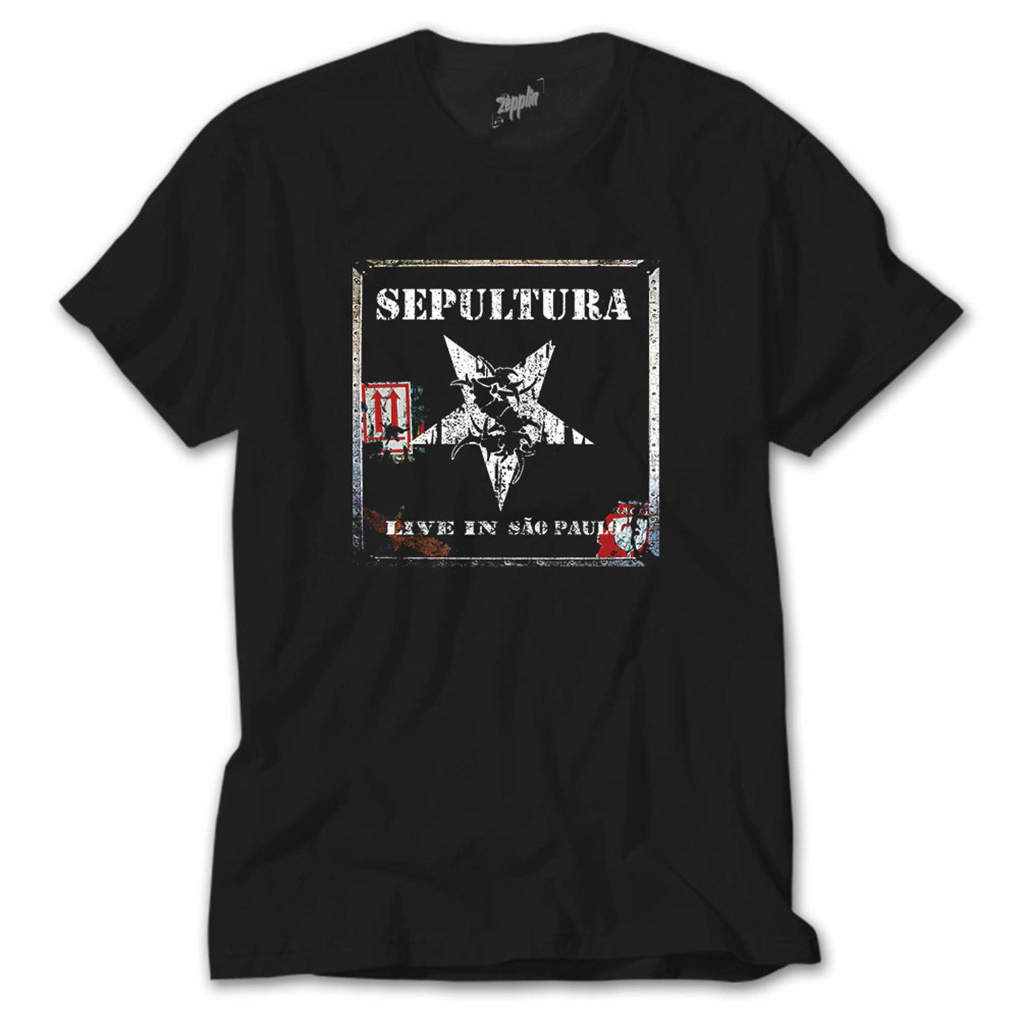 İndirimli Sepultura Live in Sao Paulo Siyah Tişört