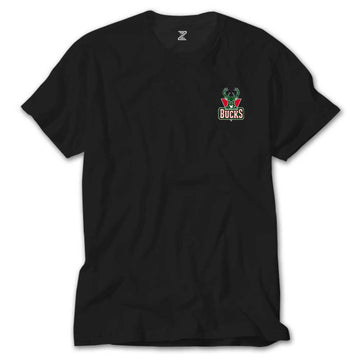 Milwaukee Bucks Green Logo Siyah Tişört
