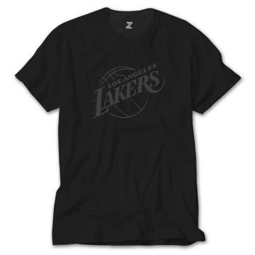 Los Angeles Lakers Grey Silhouette Siyah Tişört