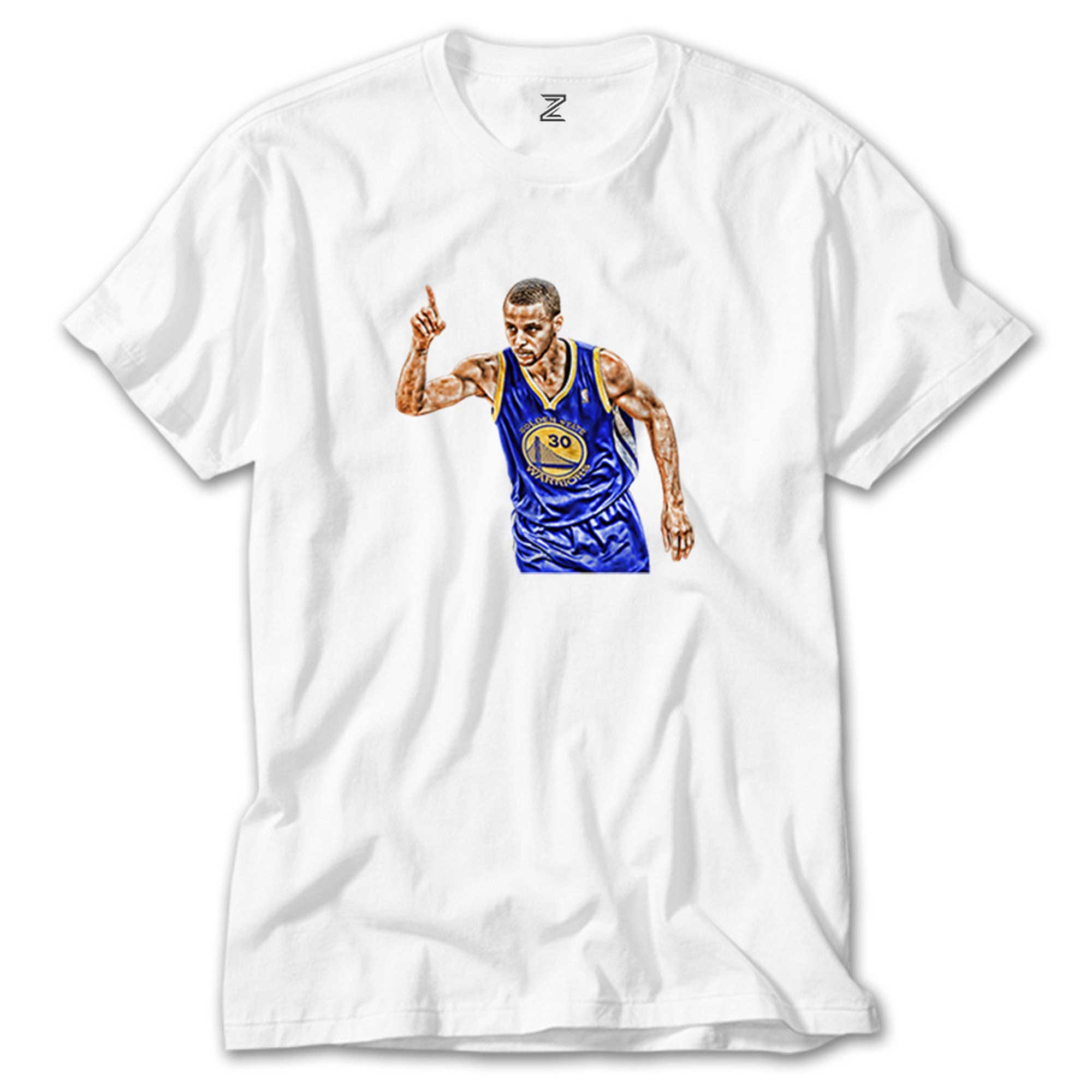Stephen Curry 30 Warriors Beyaz Tişört