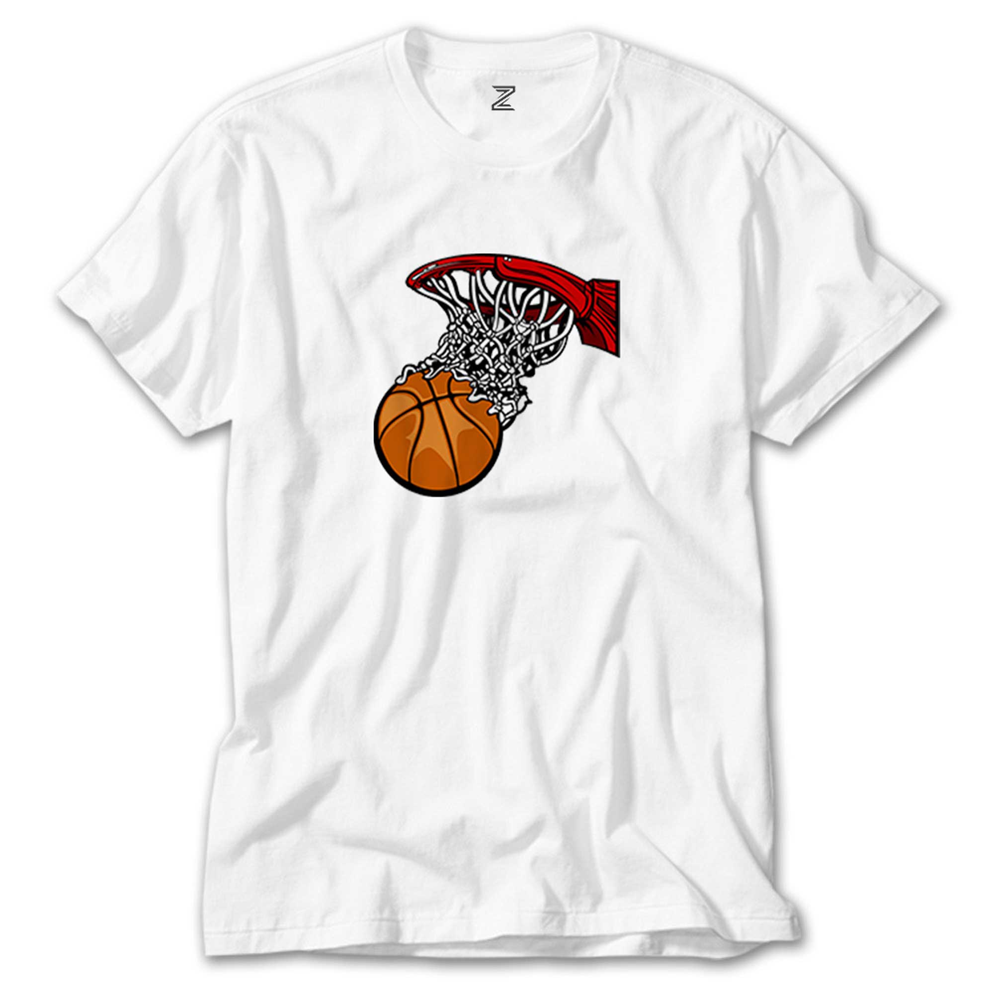Basketball Hoop Beyaz Tişört