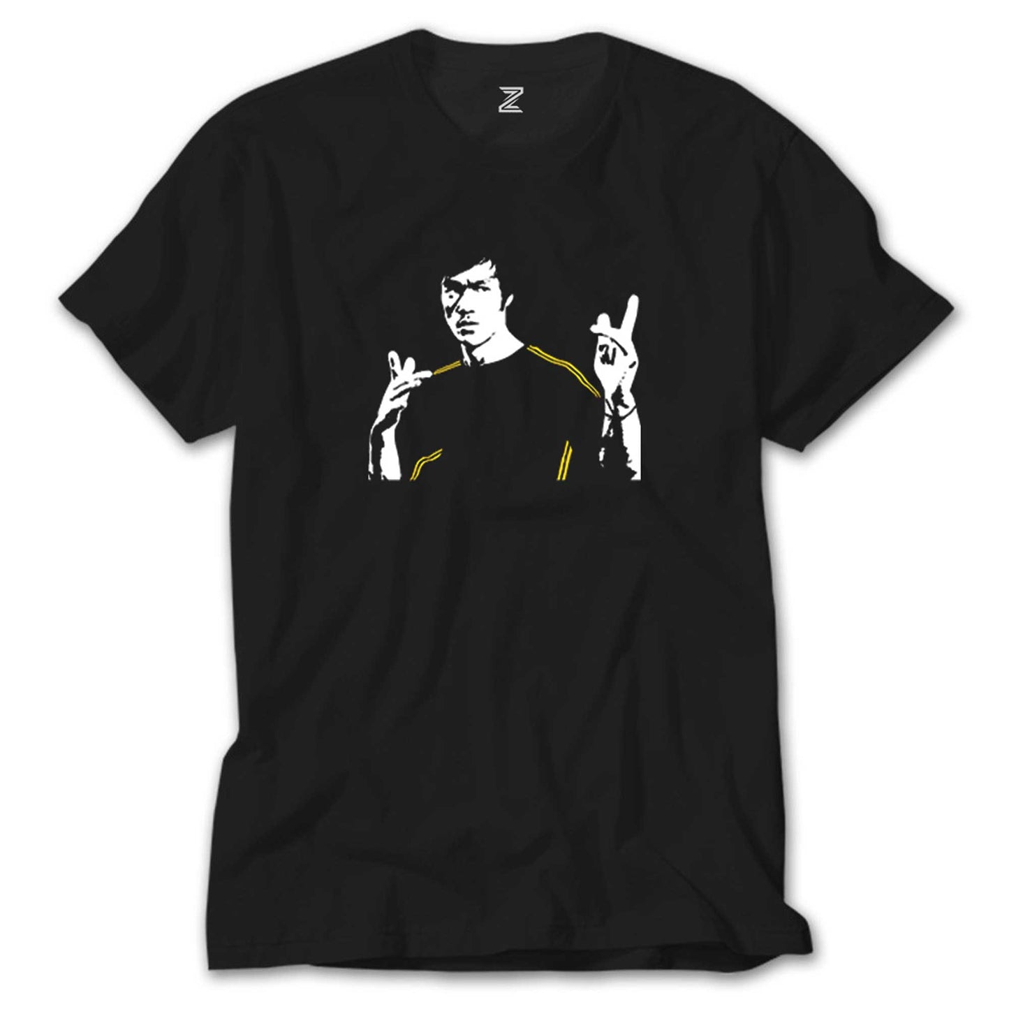 İndirimli Bruce Lee Figure Siyah Tişört