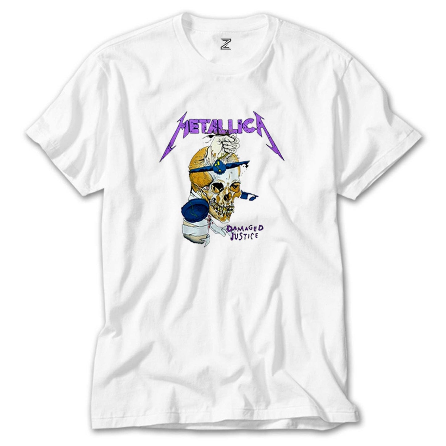 İndirimli Metallica Damaged Justice Beyaz Tişört
