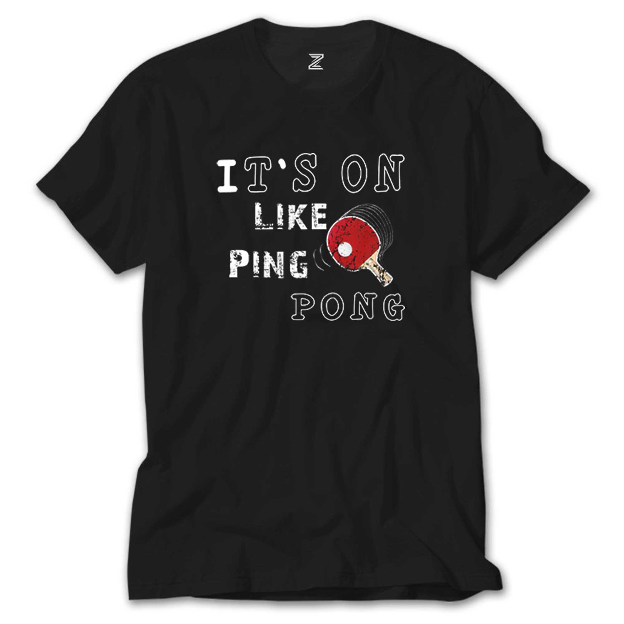 Ping Pong Top Fun Siyah Tişört