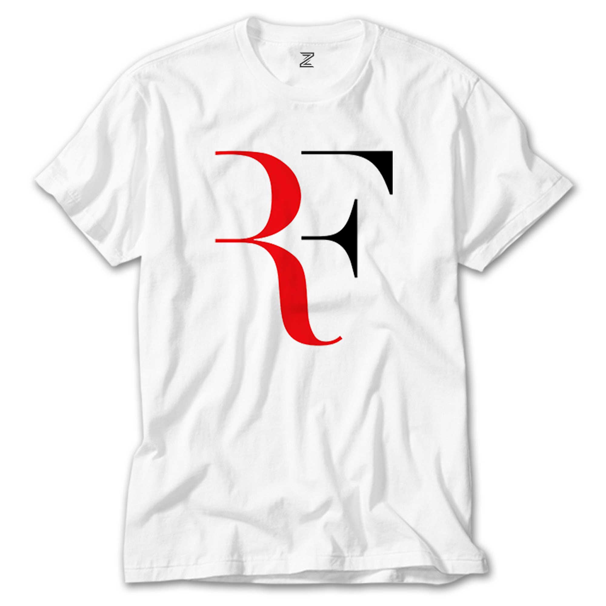 Roger Federer Colored Logo Beyaz Tişört