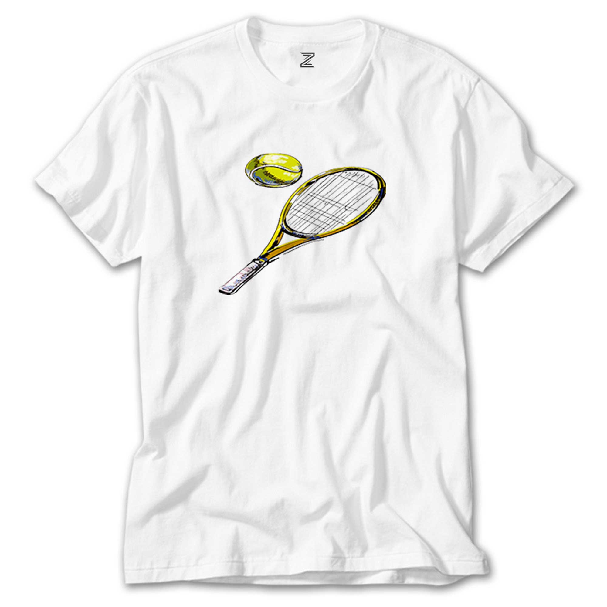 Tennis Rackets Classic Beyaz Tişört