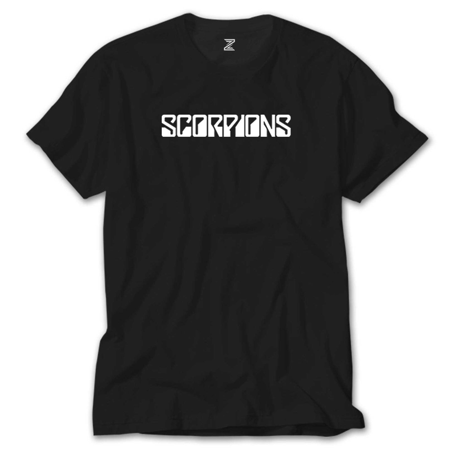 İndirimli Scorpions Logo Yazı Siyah Tişört