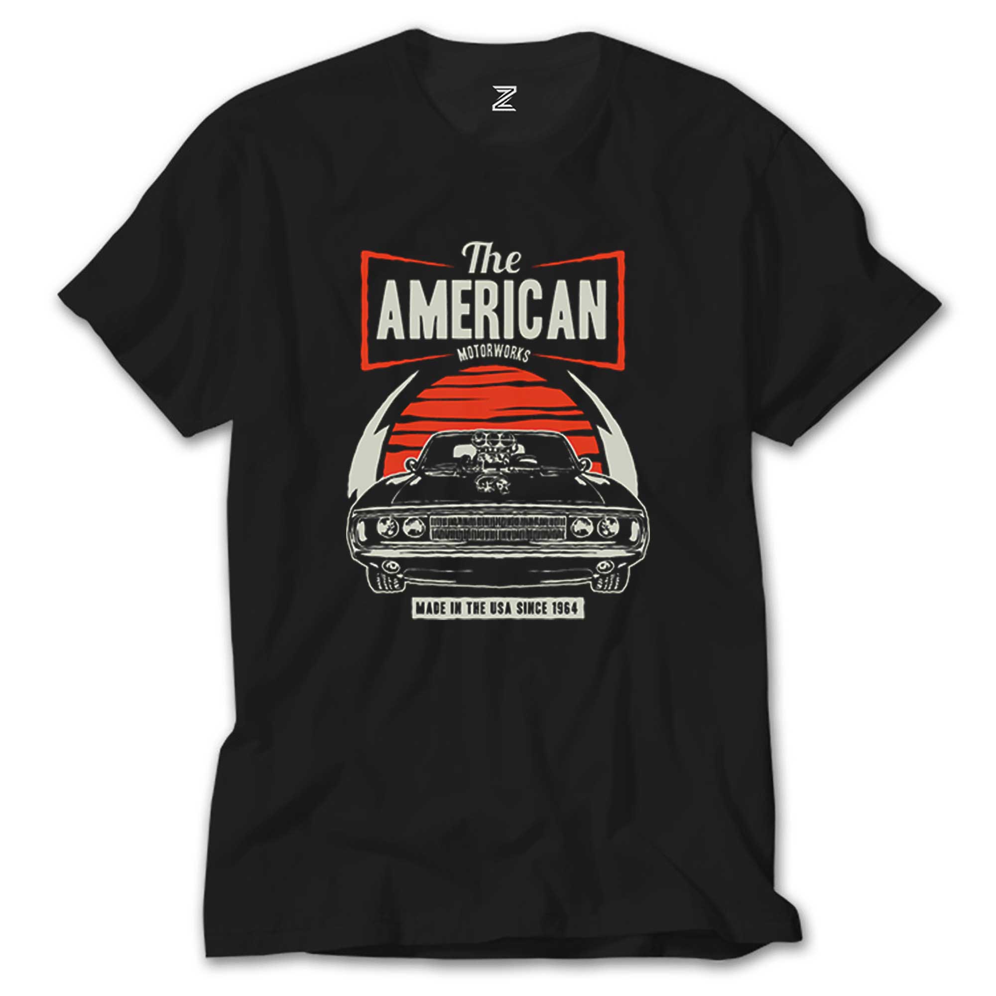 Amerikan Muscle Car Siyah Tişört
